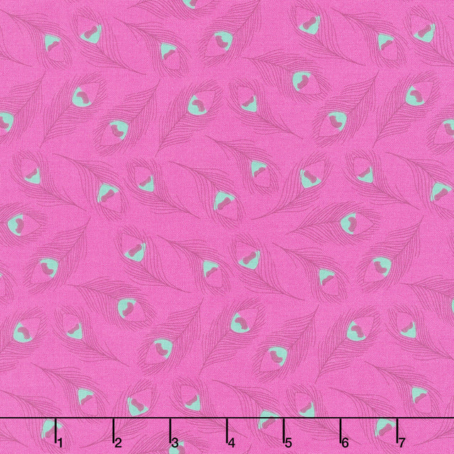 Enchanted Bloom - Peacock Plumes Wild Orchid Yardage Primary Image