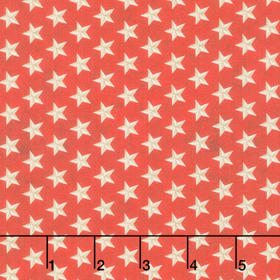 Colors of Courage - Stars All Over Red Yardage