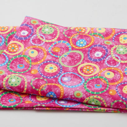 Pocketful of Sunshine - Funky Bangles Fuchsia 2 Yard Cut