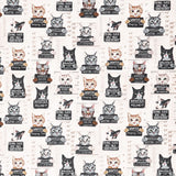 Cats - Cat Mugshots Beige Yardage Primary Image