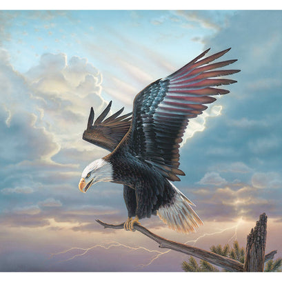 Winged Glory - Eagle Scenic Blue Multi Digitally Printed Panel