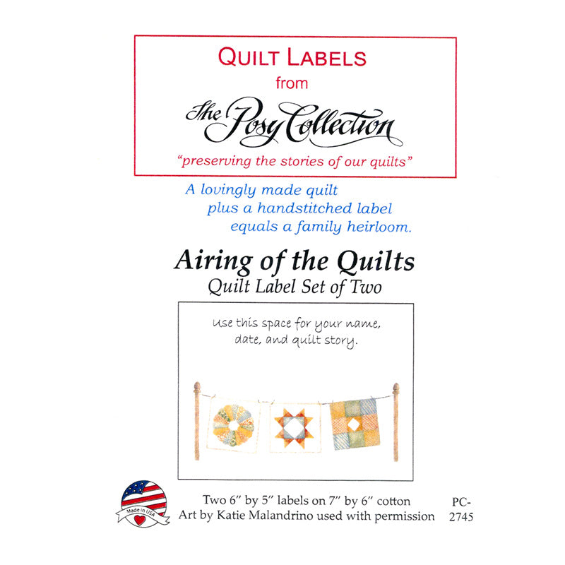 Airing of the Quilts Quilt Labels Alternative View #1