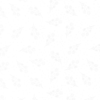 Night & Day - Small Floral White on White Yardage