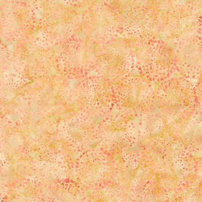 Naturescape Batiks - Marigold Flower Brown Wicker Yardage