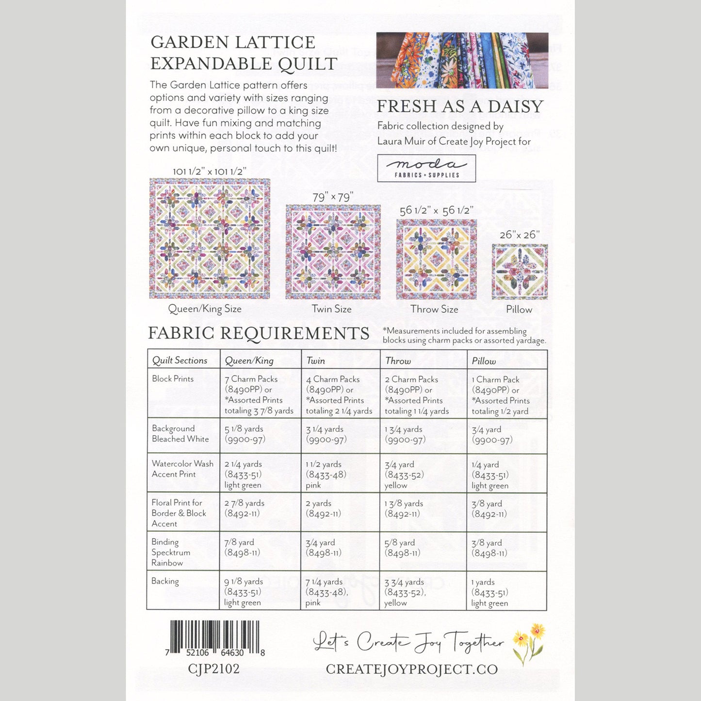 Garden Lattice Quilt Pattern Alternative View #1