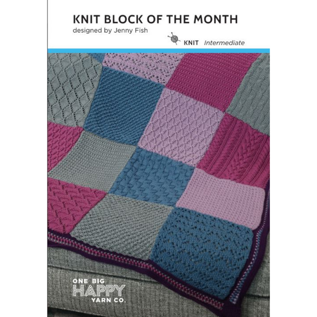 2023 Block Of The Month Printed Knitting Pattern Primary Image