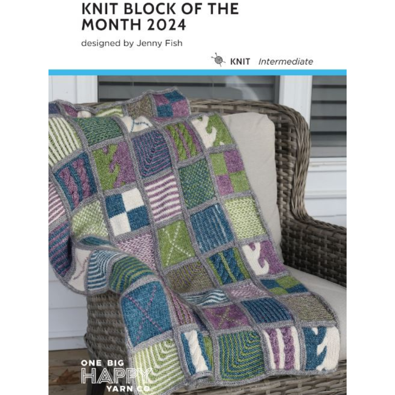 2024 Block Of The Month Printed Knitting Pattern Primary Image
