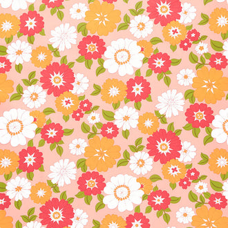 Flower Power - Blooming Blossoms Bubblegum Yardage