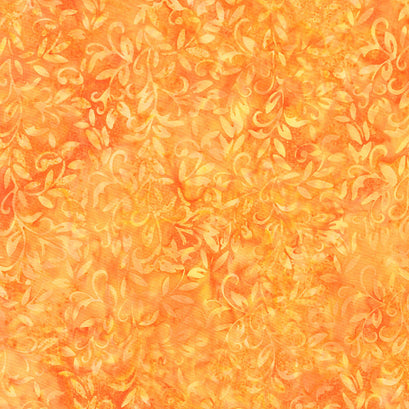 Honey Bee Batiks - Vine Orange Cheddar Yardage