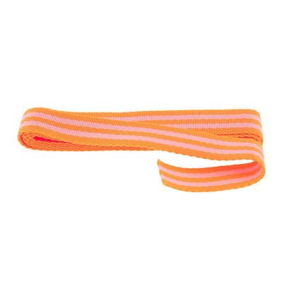 Tula Pink 1" Webbing - Soft Pink and Orange