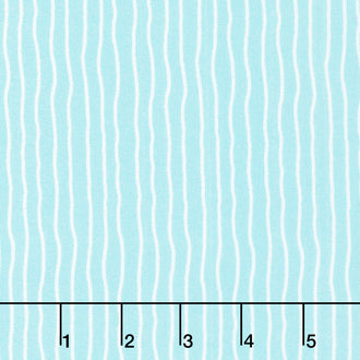 Blooming Stripe - Teal Scuba Yardage