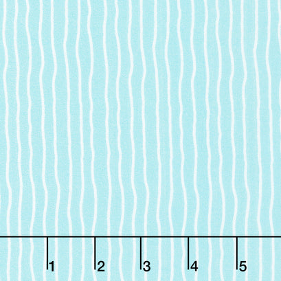 Blooming Stripe - Teal Scuba Yardage