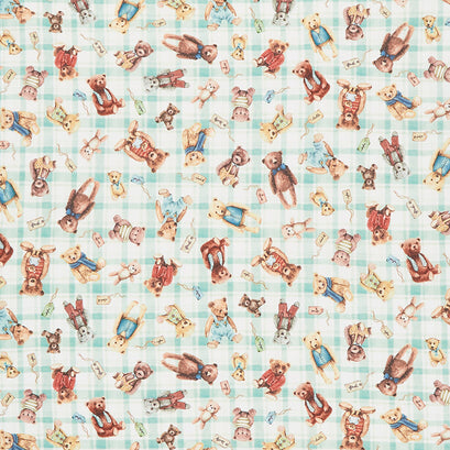 Much Loved Bear - Bear in Mind Green Yardage