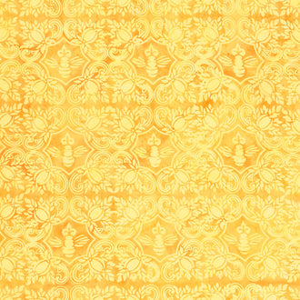 Honey Bee Batiks - Bee 5 inch square Orange Daffodil Yardage