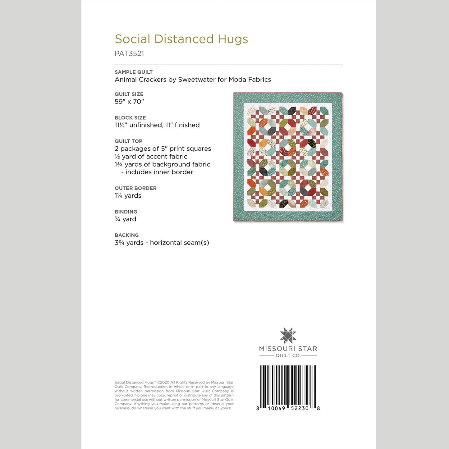 Digital Download - Social Distanced Hugs Quilt Pattern by Missouri Star Alternative View #1