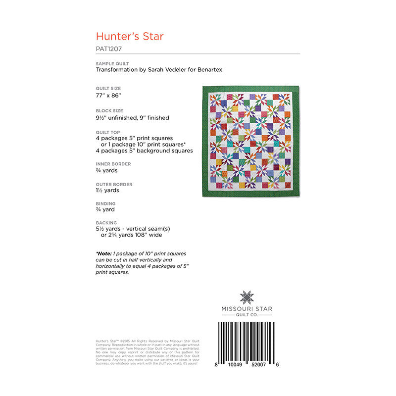 Hunter's Star Pattern by Missouri Star Alternative View #1