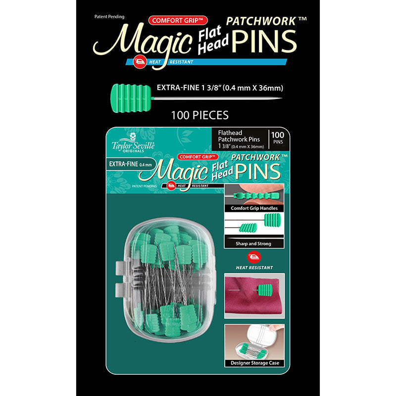 Magic Pins™ Flathead Patchwork Extra Fine Pins - 100 count Alternative View #3