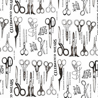 She Who Sews - Shears Off White Yardage