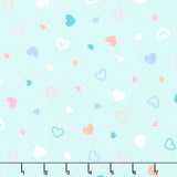 Cozy Cotton Flannels - Hearts Mint Yardage Primary Image