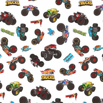 Hot Wheels Monster Trucks - Trucks White Yardage