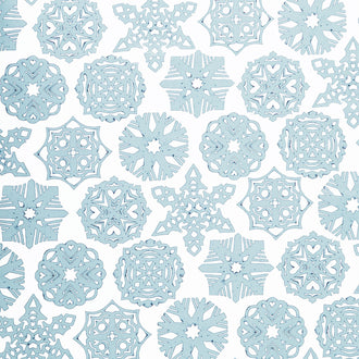 White as Snow - Snowflakes Blue Yardage
