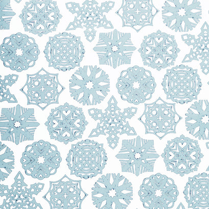 White as Snow - Snowflakes Blue Yardage