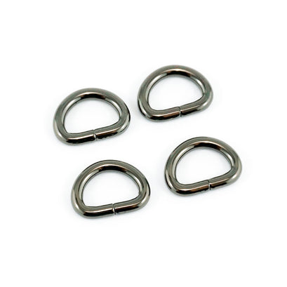 Emmaline 1/2" D-Rings - Set of Four Gunmetal