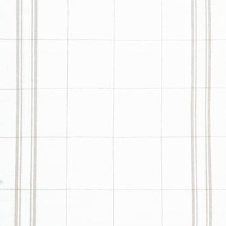 Easy Living Toweling - Check and Stripe Off White Flax 18" Toweling Yardage