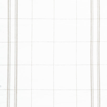 Easy Living Toweling - Check and Stripe Off White Flax 18" Toweling Yardage