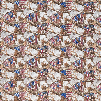 Realtree - Patriotic Deer with Flag Collage Multi Yardage