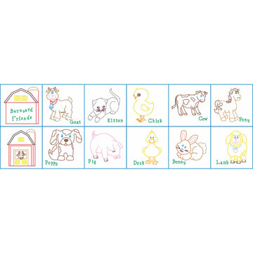 Barnyard Friends Cloth Embroidery Nursery Book Kit Alternative View #1