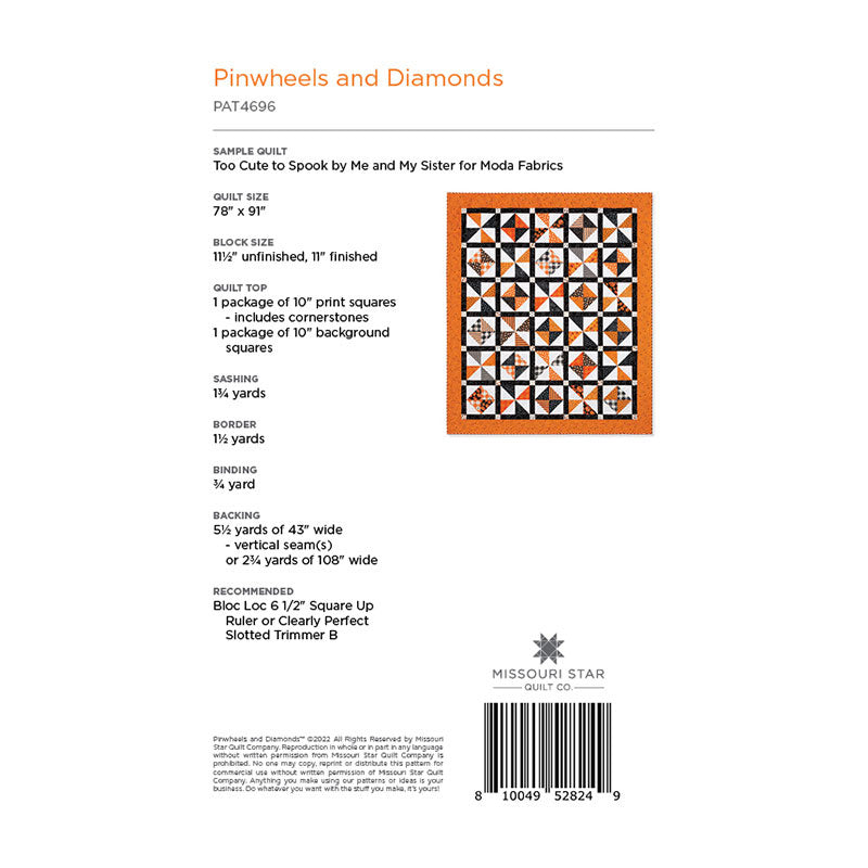 Pinwheels and Diamonds Quilt Pattern by Missouri Star Alternative View #1
