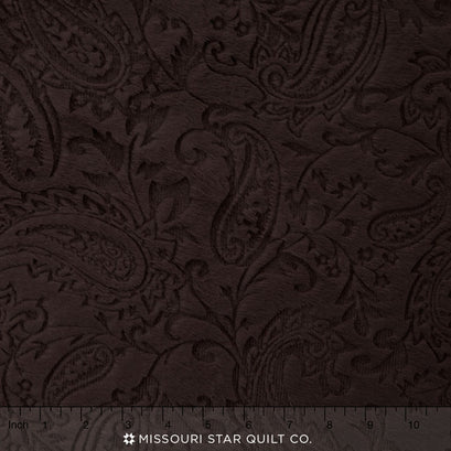 Cuddle® Embossed Paisley - Chocolate 60" Minky Yardage