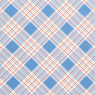Sweet Melodies - Plaid Blue Yardage