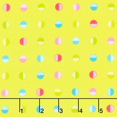 Sweet and Plenty - Half Moon Dot Limeade Yardage