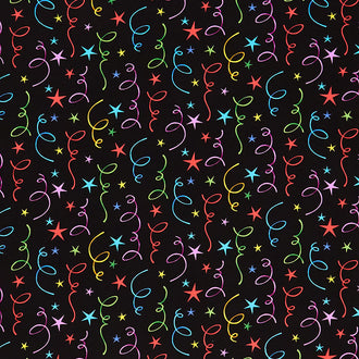 Party Time - Stars and Streamers Multi Yardage