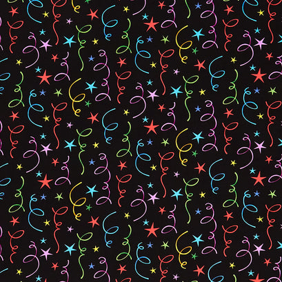 Party Time - Stars and Streamers Multi Yardage
