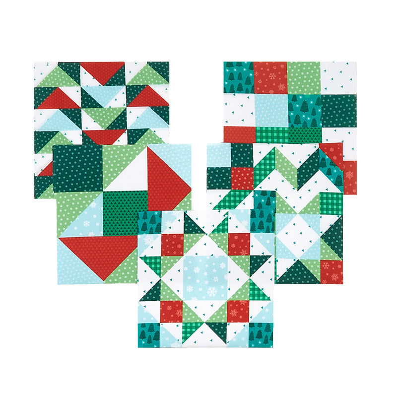Missouri Star Iron-on Fabric - Christmas Patchwork Quilt Blocks Primary Image