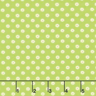 Vintage Soul - Daisy Dot Chartreuse Yardage