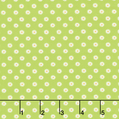 Vintage Soul - Daisy Dot Chartreuse Yardage