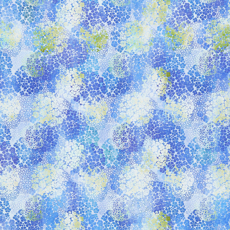 Garden of Dreams II - Blooms Blue Yardage Primary Image