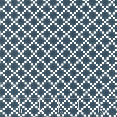 Dwell - Nine Patch Navy Yardage