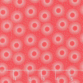 American Spirit - Radiating Dots Red Yardage