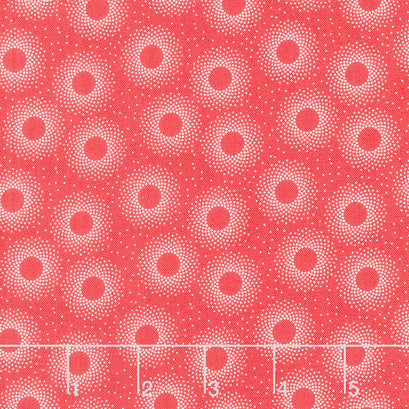 American Spirit - Radiating Dots Red Yardage