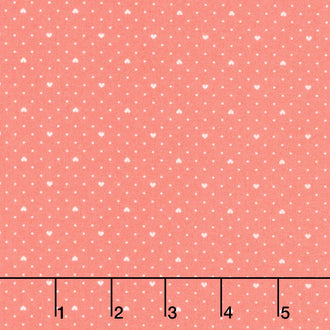 Lighthearted - Heart Dot Pink Yardage