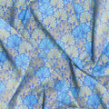 Joli Bijou - Fans Paris Blue Metallic Yardage Alternative View #1