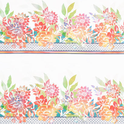 Garden of Dreams II - Floral Border Multi Yardage