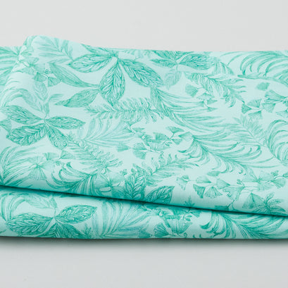 Exotica - Tropical Toile Mint 2 Yard Cut