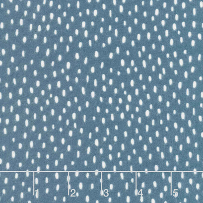 Cozy Cotton Flannels - Over the Moon Full Collection Raindrops Blueberry Yardage