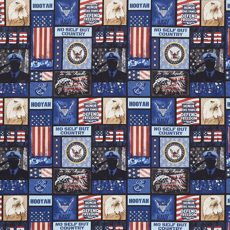 Military - Navy Block Multi Yardage